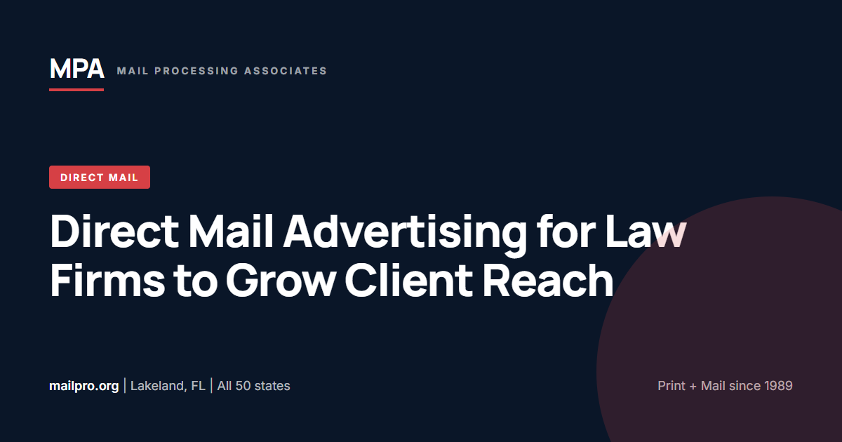 Direct Mail Advertising for Law Firms to Grow Client Reach